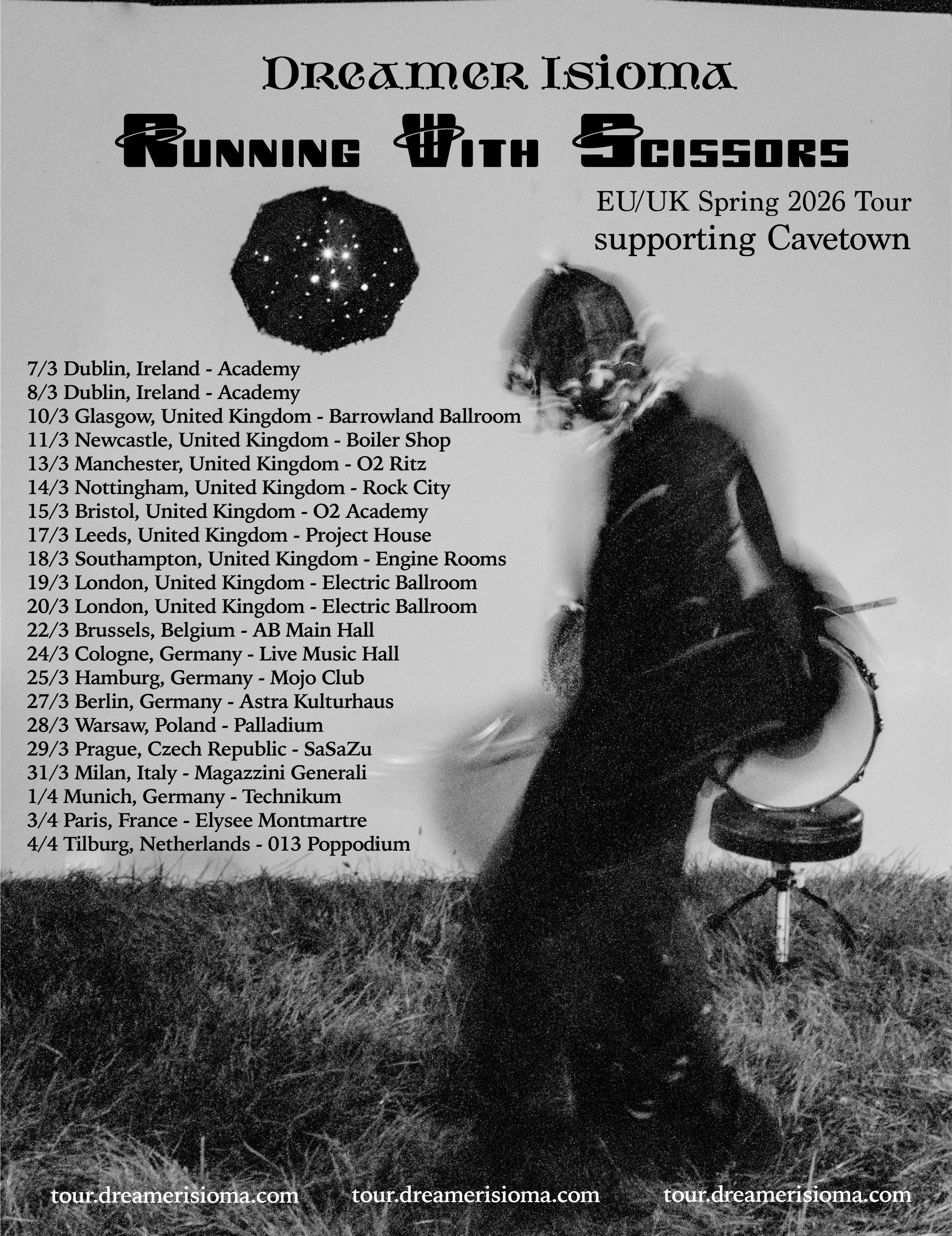 Dreamer Isioma supporting Cavetown in EU 2026